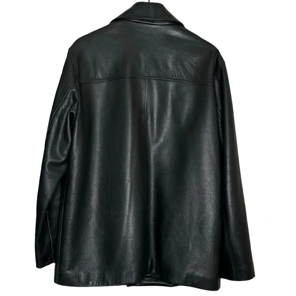 J. Crew Vintage Men’s Heavyweight Leather Jacket Black Size Medium